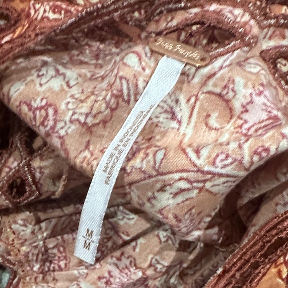 Free People. Bohemian Orange Long Sleeve Dress - Picture 5 of 5